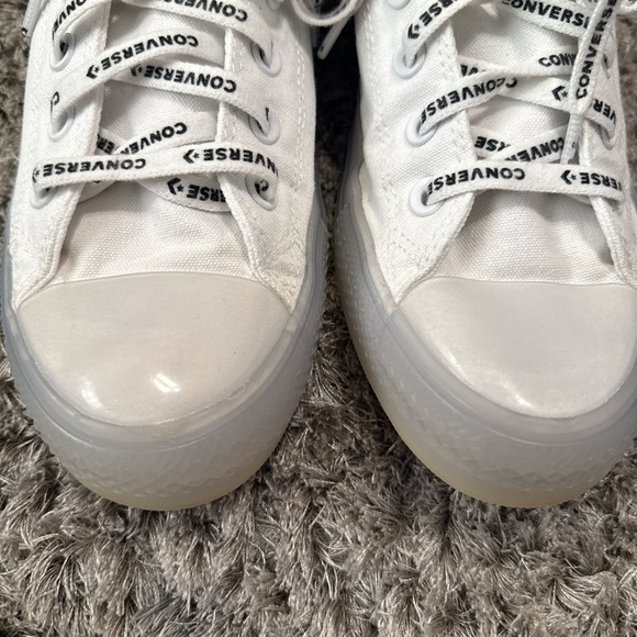 White Converse High Tops with Clear Sole
Size 8/10 - Picture 3 of 7